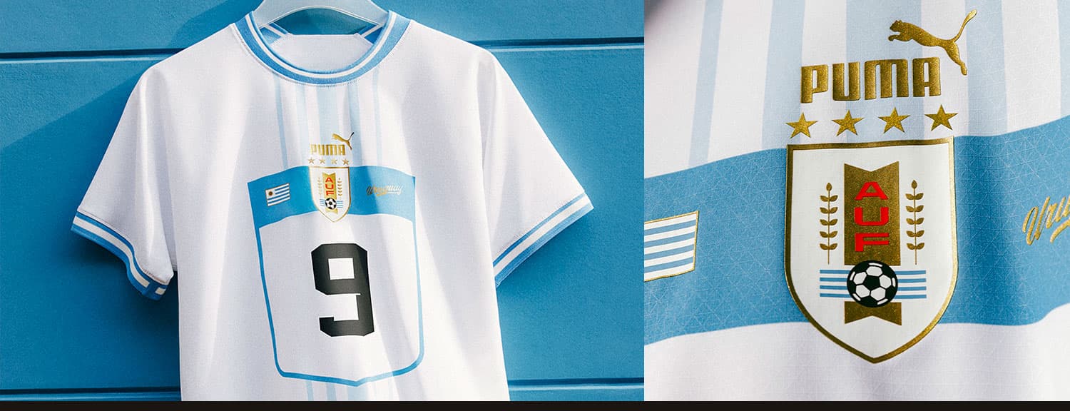 Camiseta Puma Uruguay 2022 2023 azul celeste